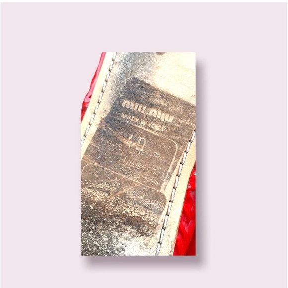 Miu Miu Flats Red Patent Leather + Box - Picture 10 of 11